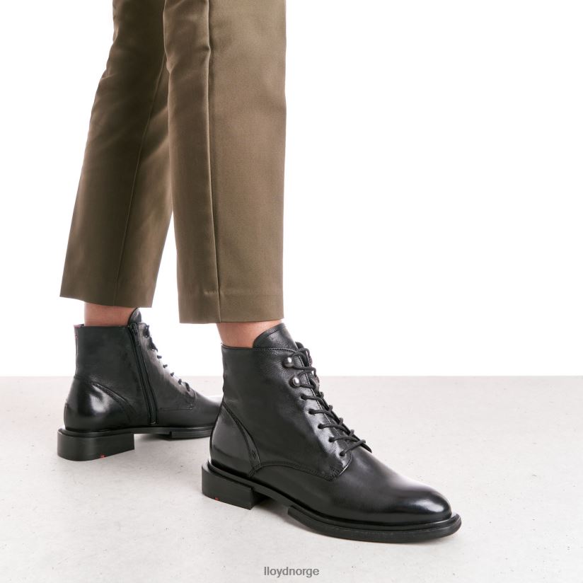 LLOYD ankelstøvletter av saueskinn kvinner sko svart 4X82ZP1001