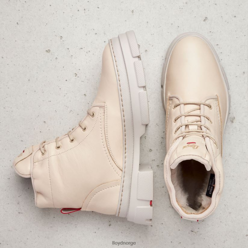 LLOYD ankelstøvletter i glatt skinn kvinner sko beige 4X82ZP937