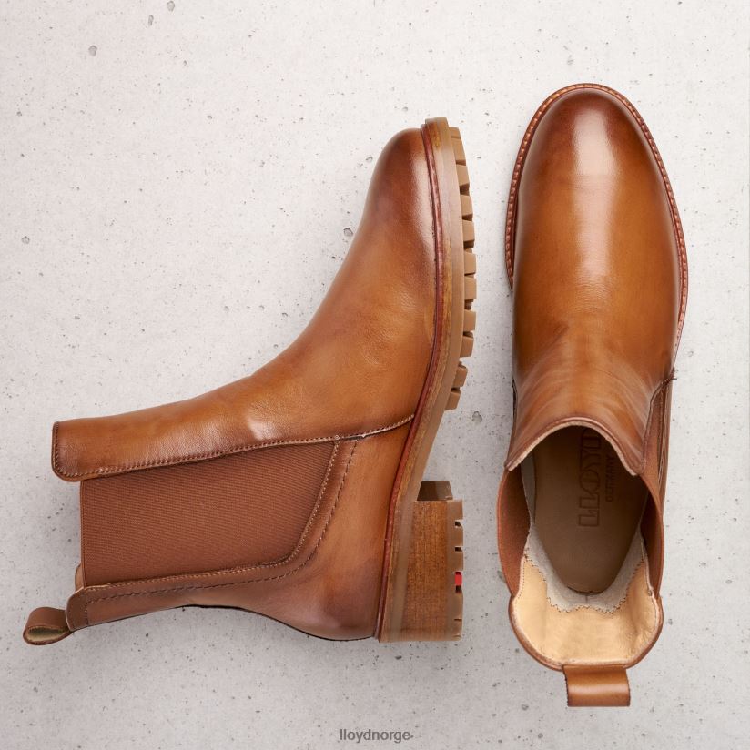 LLOYD ankelstøvletter i glatt skinn kvinner sko brun 4X82ZP964