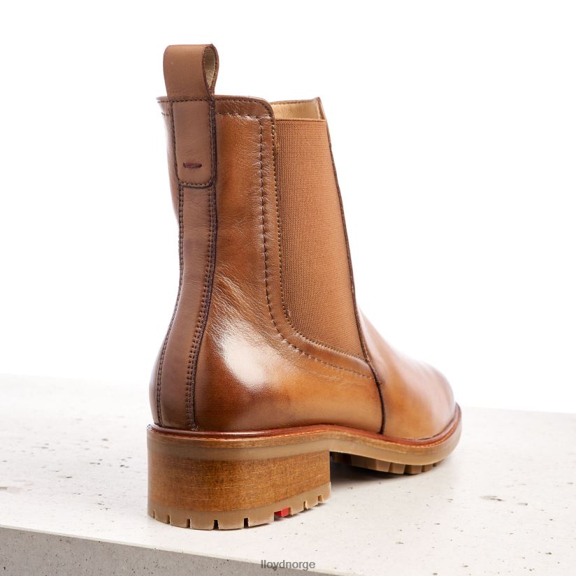 LLOYD ankelstøvletter i glatt skinn kvinner sko brun 4X82ZP964