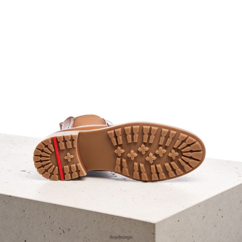 LLOYD ankelstøvletter i glatt skinn kvinner sko brun 4X82ZP964