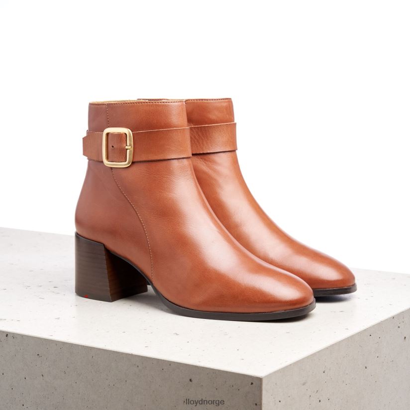 LLOYD ankelstøvletter i glatt skinn kvinner sko brun 4X82ZP968