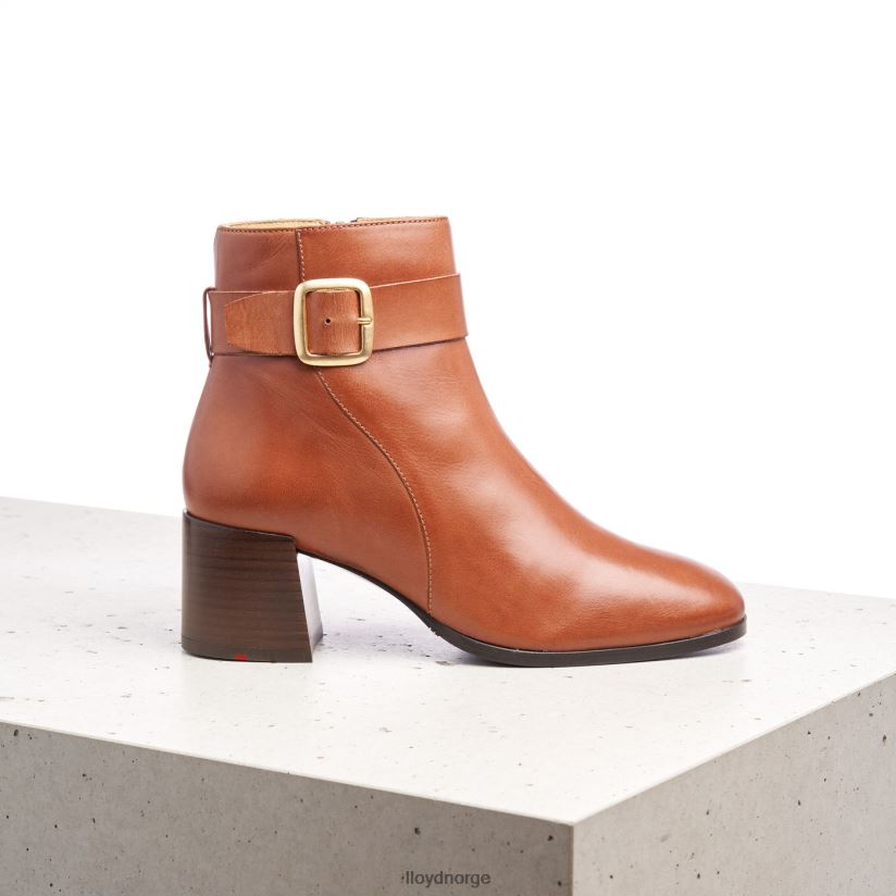 LLOYD ankelstøvletter i glatt skinn kvinner sko brun 4X82ZP968