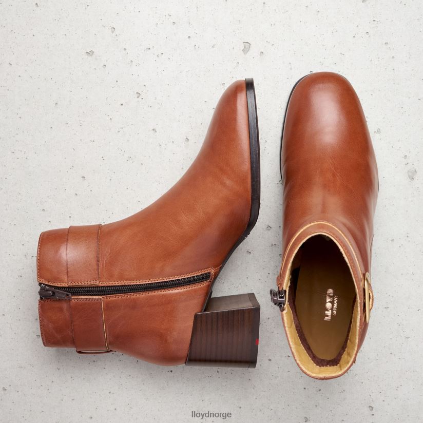 LLOYD ankelstøvletter i glatt skinn kvinner sko brun 4X82ZP968