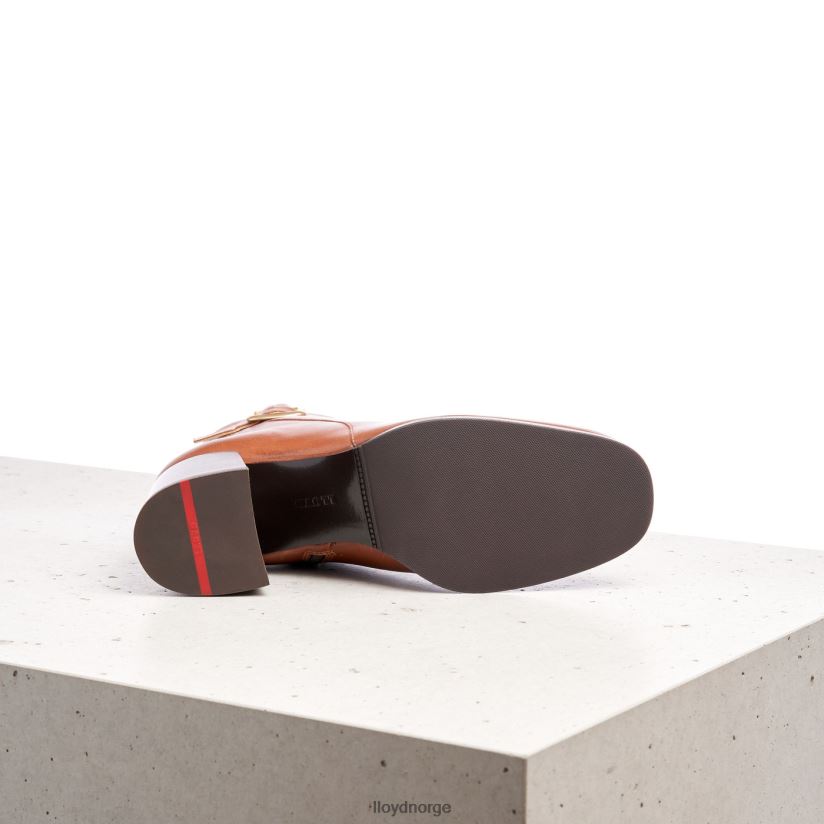 LLOYD ankelstøvletter i glatt skinn kvinner sko brun 4X82ZP968