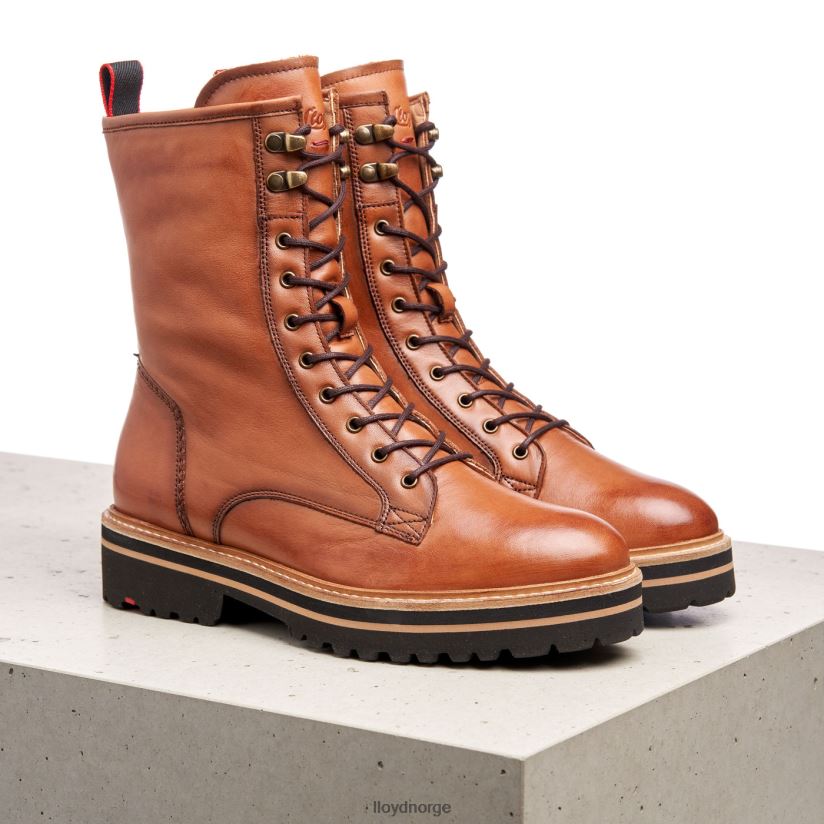 LLOYD ankelstøvletter i glatt skinn kvinner sko brun 4X82ZP970