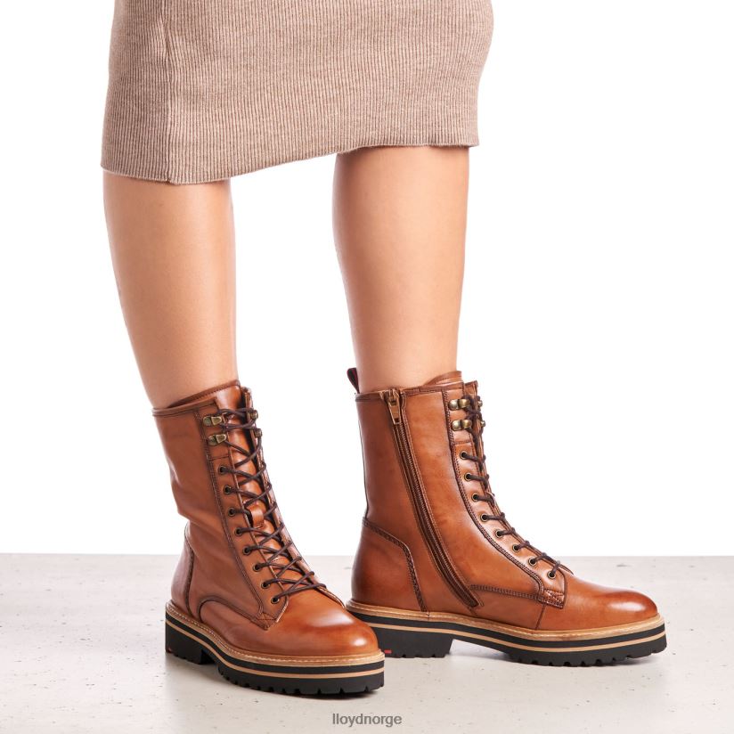 LLOYD ankelstøvletter i glatt skinn kvinner sko brun 4X82ZP970