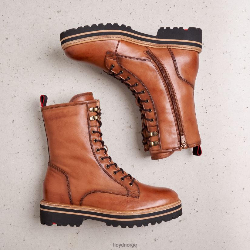 LLOYD ankelstøvletter i glatt skinn kvinner sko brun 4X82ZP970