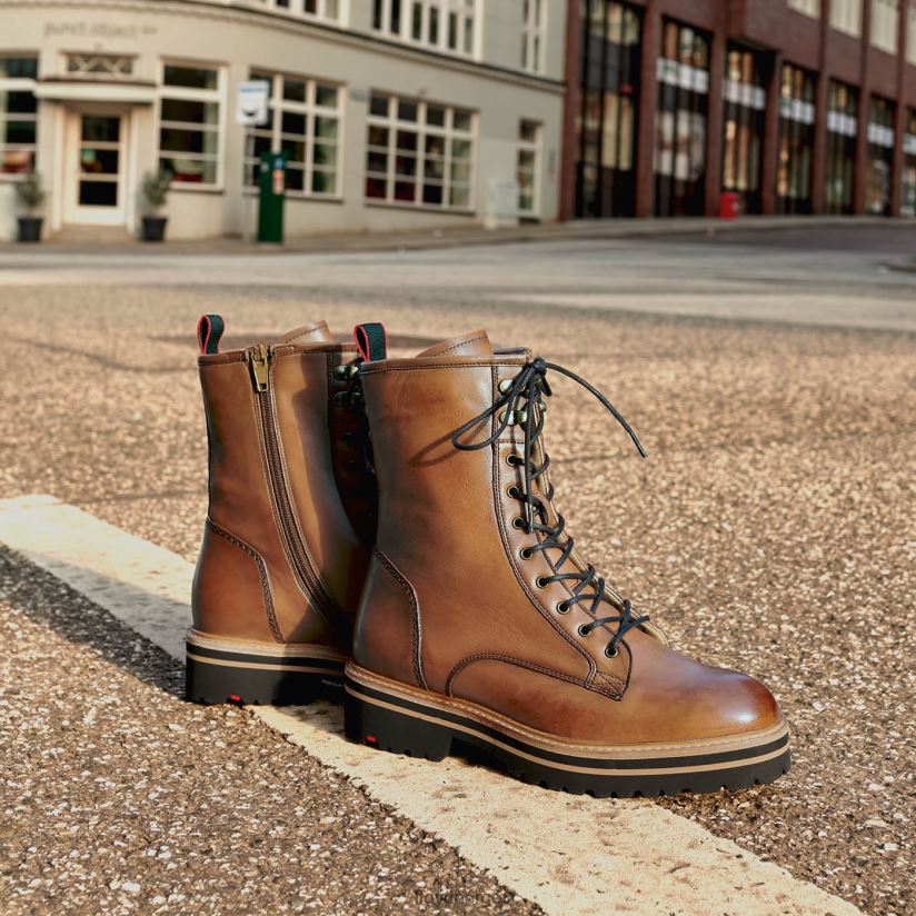 LLOYD ankelstøvletter i glatt skinn kvinner sko brun 4X82ZP970