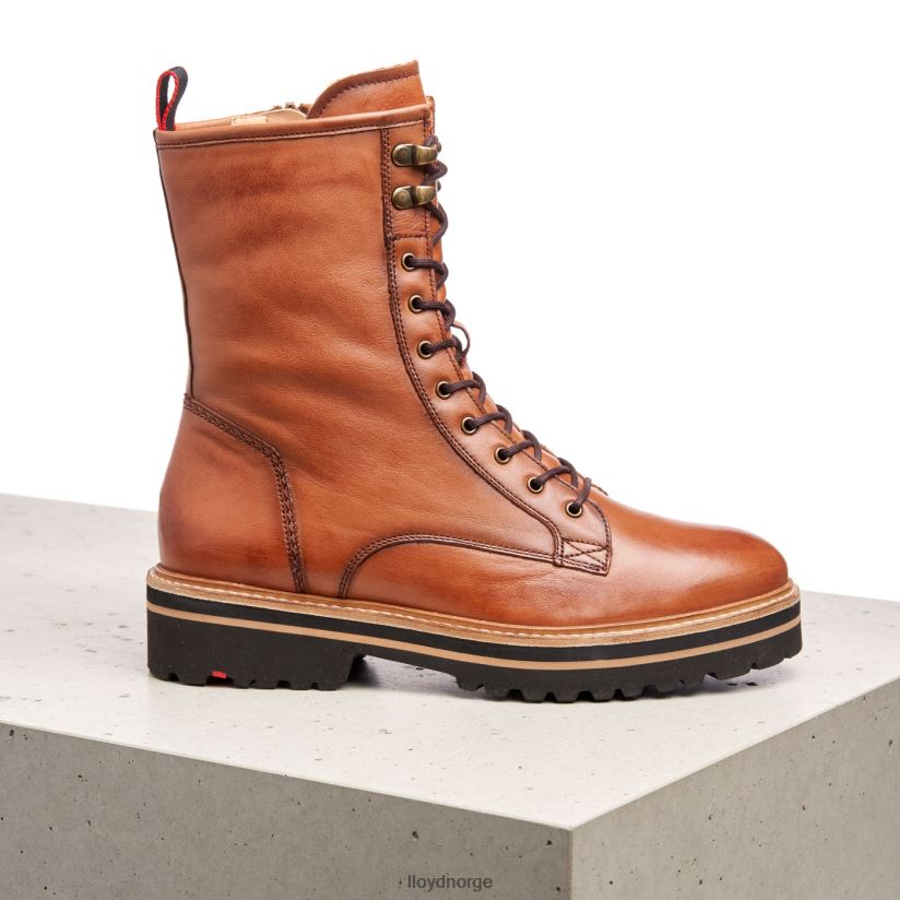 LLOYD ankelstøvletter i glatt skinn kvinner sko brun 4X82ZP970