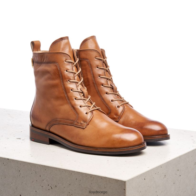 LLOYD ankelstøvletter i glatt skinn kvinner sko brun 4X82ZP982