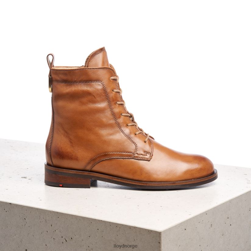 LLOYD ankelstøvletter i glatt skinn kvinner sko brun 4X82ZP982