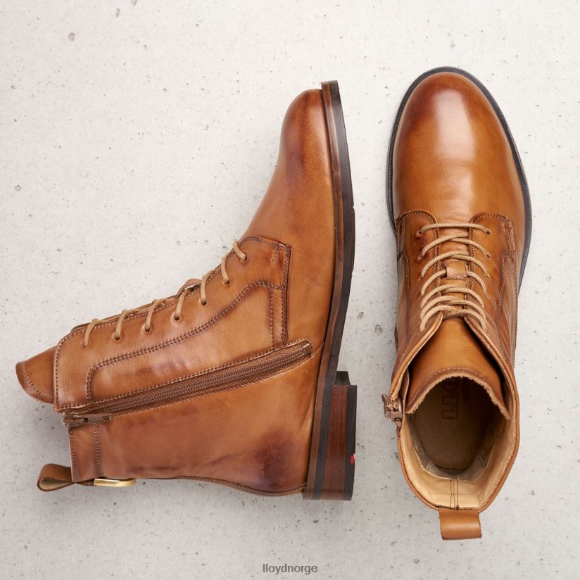 LLOYD ankelstøvletter i glatt skinn kvinner sko brun 4X82ZP982