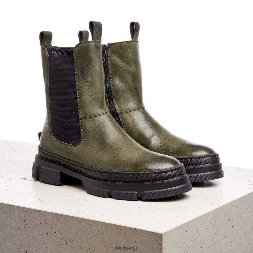 LLOYD ankelstøvletter i glatt skinn kvinner sko grønn 4X82ZP930