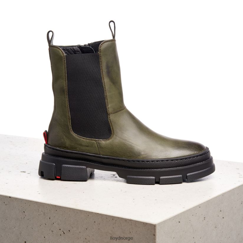 LLOYD ankelstøvletter i glatt skinn kvinner sko grønn 4X82ZP930