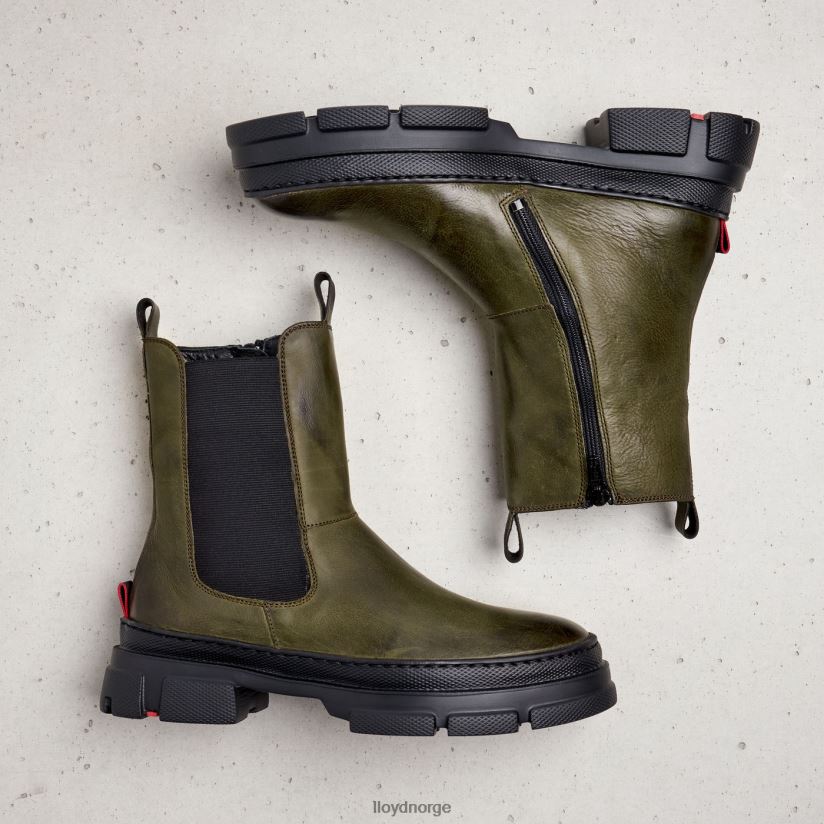 LLOYD ankelstøvletter i glatt skinn kvinner sko grønn 4X82ZP930