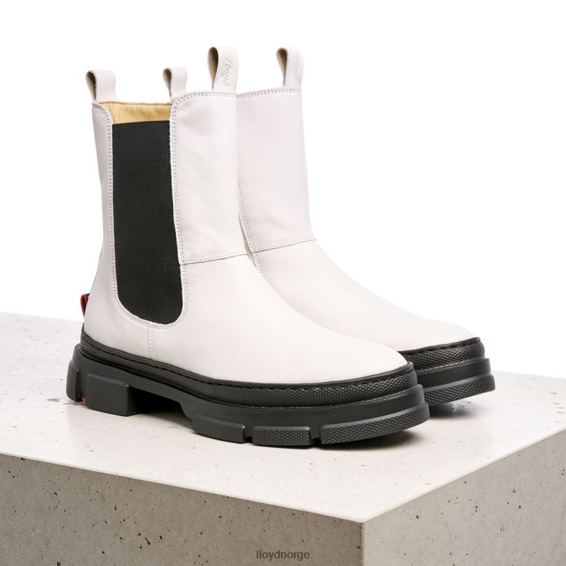 LLOYD ankelstøvletter i glatt skinn kvinner sko hvit 4X82ZP875