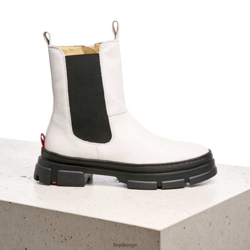 LLOYD ankelstøvletter i glatt skinn kvinner sko hvit 4X82ZP875