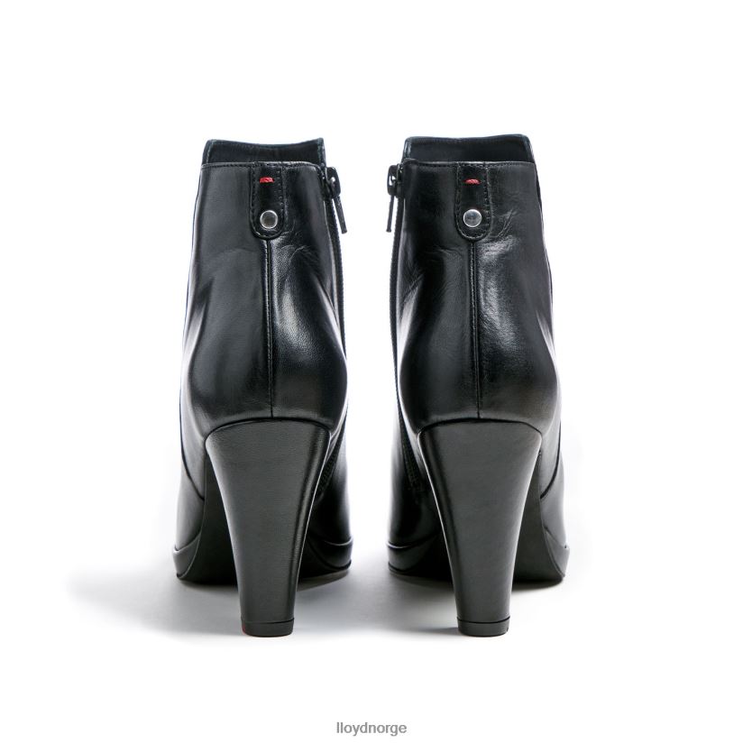 LLOYD ankelstøvletter i glatt skinn kvinner sko svart 4X82ZP920