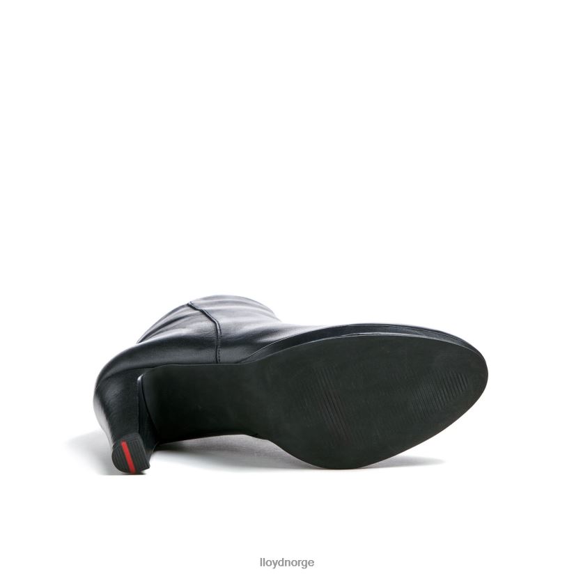 LLOYD ankelstøvletter i glatt skinn kvinner sko svart 4X82ZP920