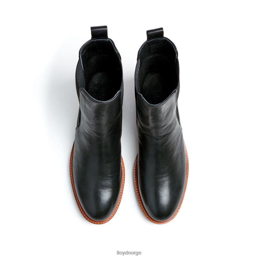 LLOYD ankelstøvletter i glatt skinn kvinner sko svart 4X82ZP923