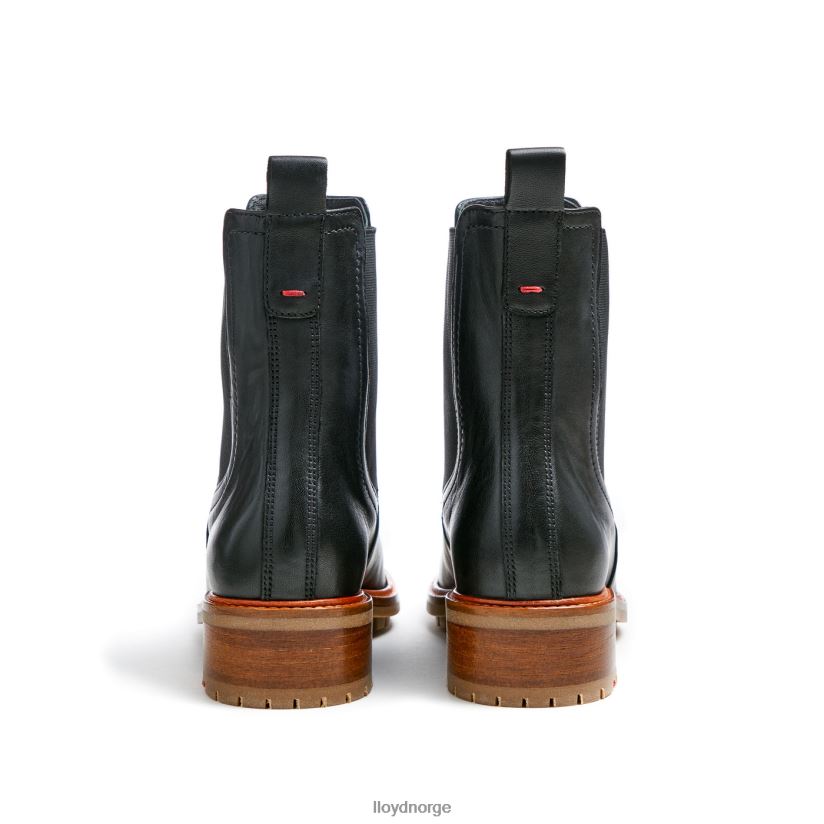 LLOYD ankelstøvletter i glatt skinn kvinner sko svart 4X82ZP923