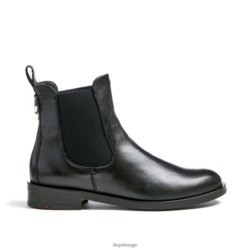 LLOYD ankelstøvletter i glatt skinn kvinner sko svart 4X82ZP932