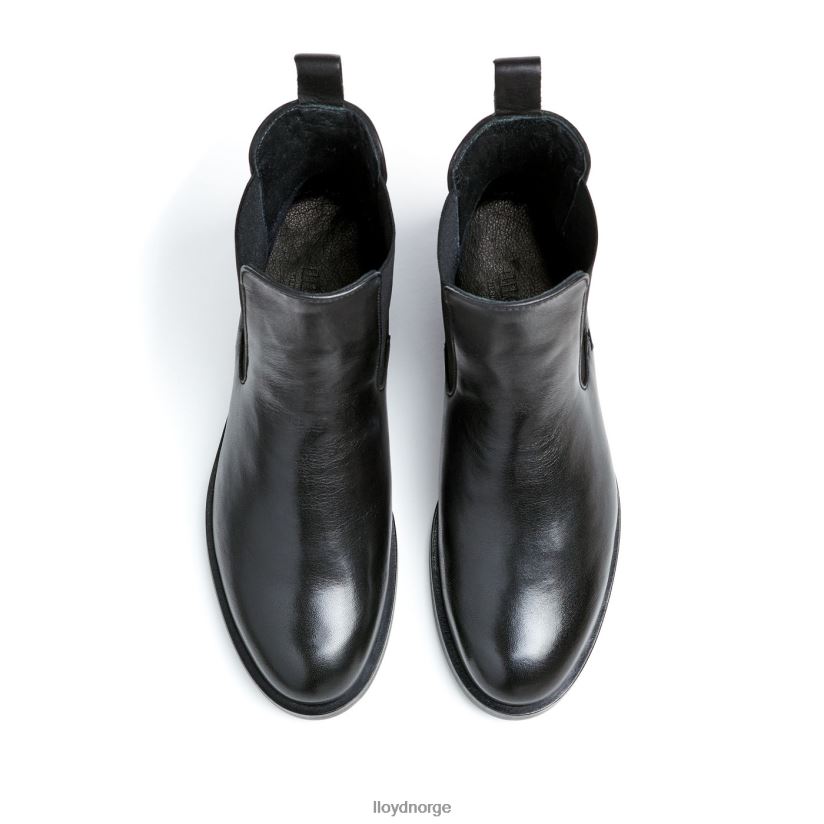 LLOYD ankelstøvletter i glatt skinn kvinner sko svart 4X82ZP932