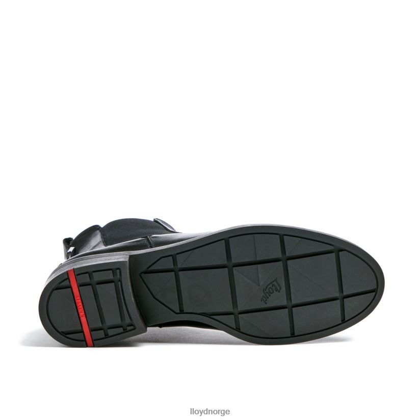 LLOYD ankelstøvletter i glatt skinn kvinner sko svart 4X82ZP932