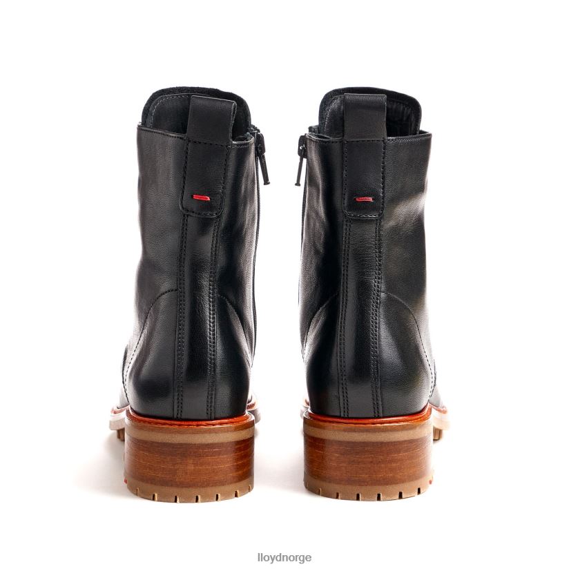 LLOYD ankelstøvletter i glatt skinn kvinner sko svart 4X82ZP940