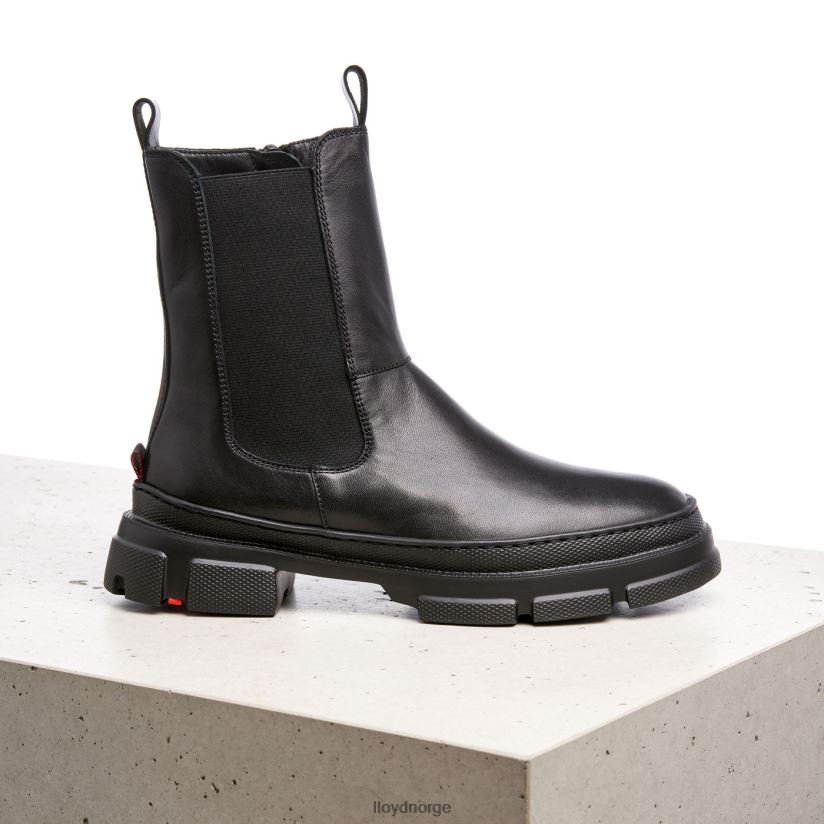 LLOYD ankelstøvletter i glatt skinn kvinner sko svart 4X82ZP954