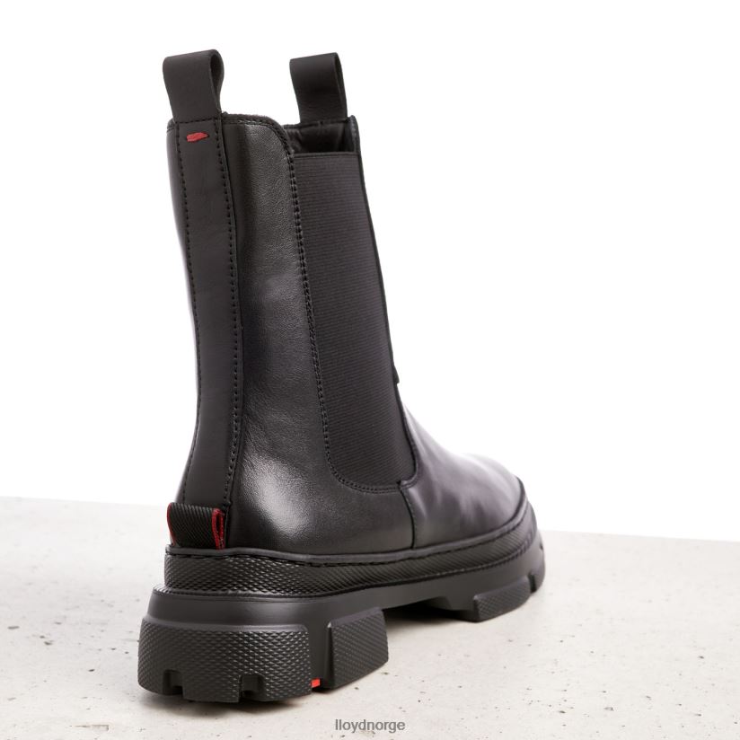 LLOYD ankelstøvletter i glatt skinn kvinner sko svart 4X82ZP954