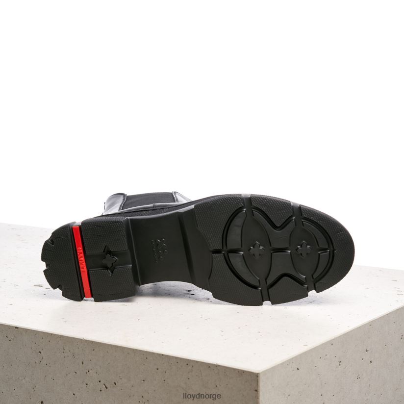 LLOYD ankelstøvletter i glatt skinn kvinner sko svart 4X82ZP954