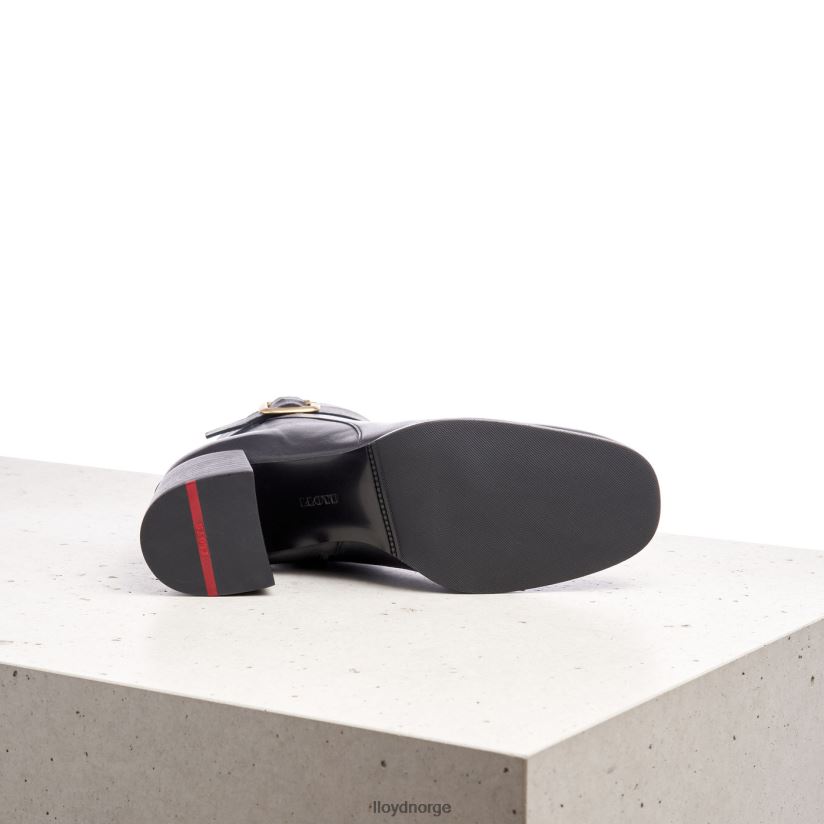 LLOYD ankelstøvletter i glatt skinn kvinner sko svart 4X82ZP978