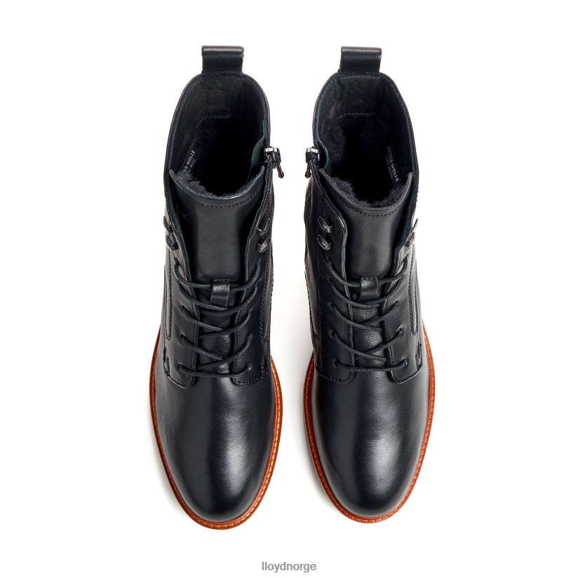 LLOYD ankelstøvletter i glatt skinn kvinner sko svart 4X82ZP979