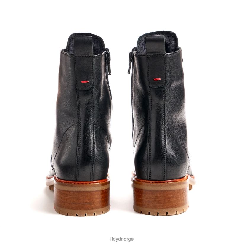 LLOYD ankelstøvletter i glatt skinn kvinner sko svart 4X82ZP979