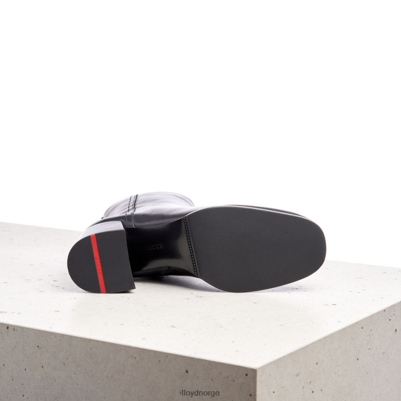 LLOYD ankelstøvletter i glatt skinn kvinner sko svart 4X82ZP984