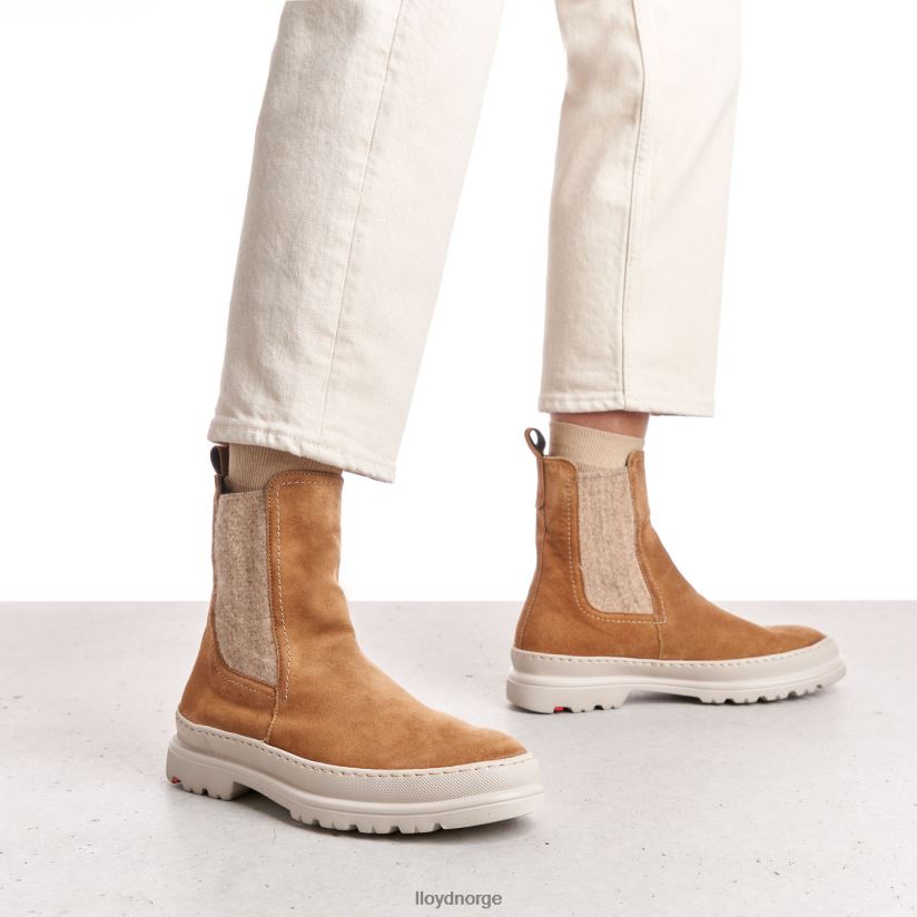 LLOYD ankelstøvletter i grovt skinn kvinner sko brun 4X82ZP925