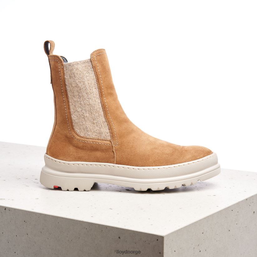 LLOYD ankelstøvletter i grovt skinn kvinner sko brun 4X82ZP925