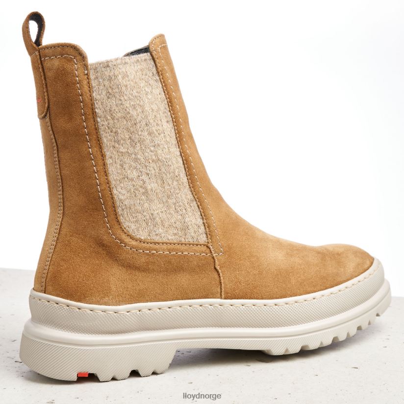 LLOYD ankelstøvletter i grovt skinn kvinner sko brun 4X82ZP925
