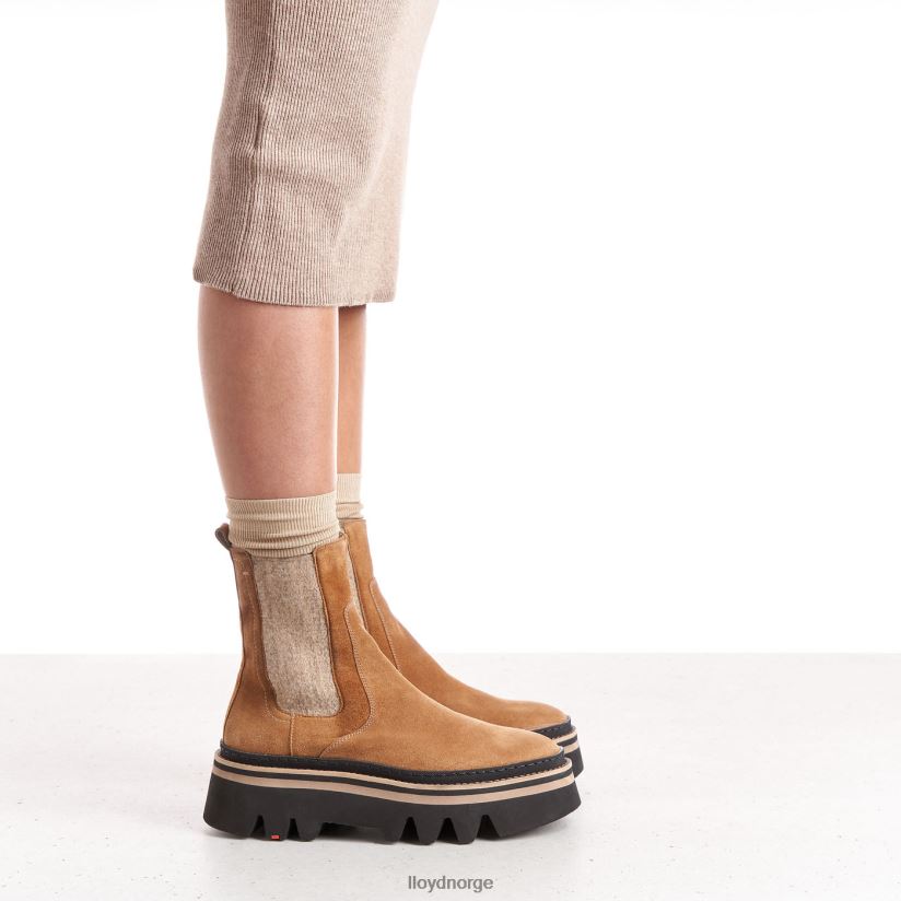 LLOYD ankelstøvletter i grovt skinn kvinner sko brun 4X82ZP946