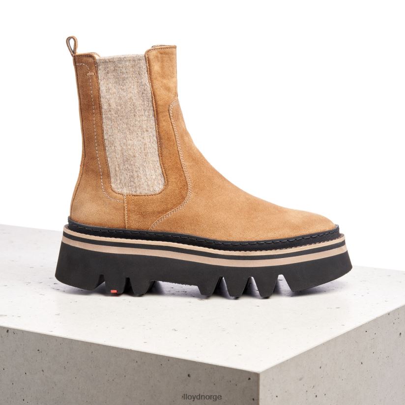 LLOYD ankelstøvletter i grovt skinn kvinner sko brun 4X82ZP946