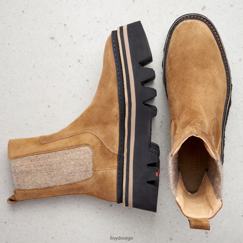 LLOYD ankelstøvletter i grovt skinn kvinner sko brun 4X82ZP946