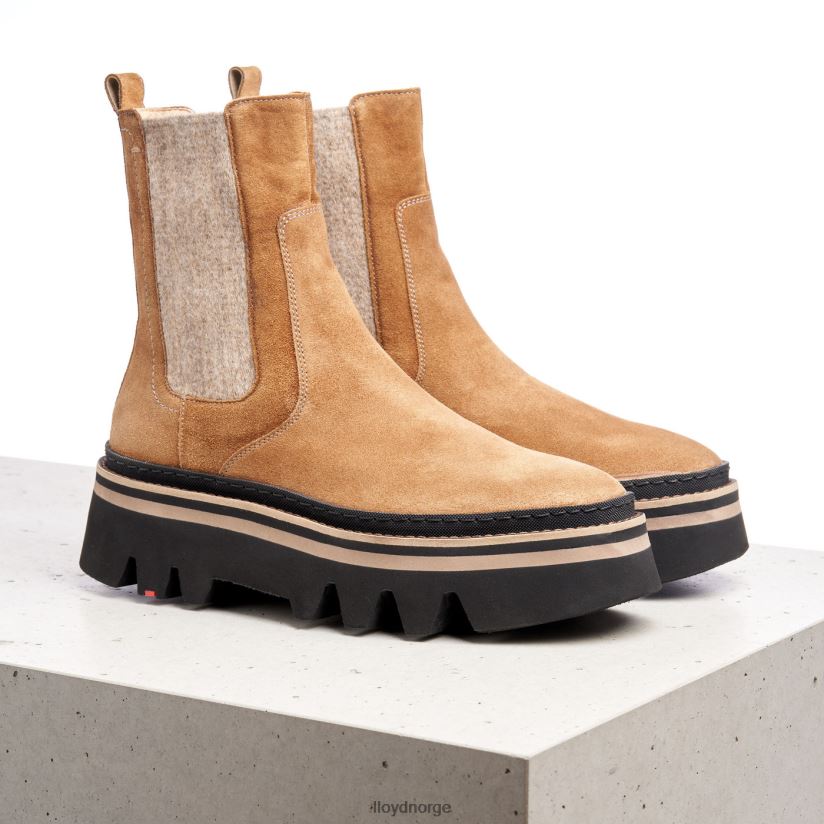 LLOYD ankelstøvletter i grovt skinn kvinner sko brun 4X82ZP946