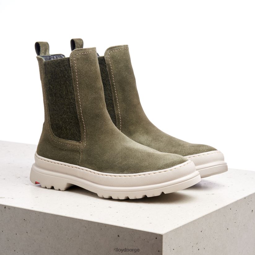 LLOYD ankelstøvletter i grovt skinn kvinner sko grønn 4X82ZP926