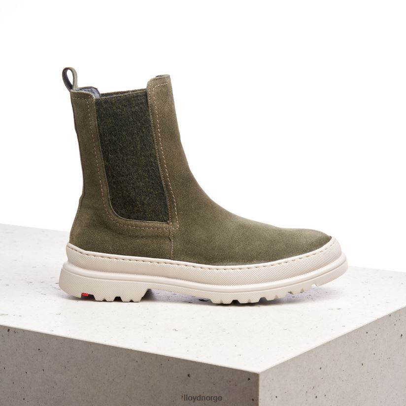 LLOYD ankelstøvletter i grovt skinn kvinner sko grønn 4X82ZP926