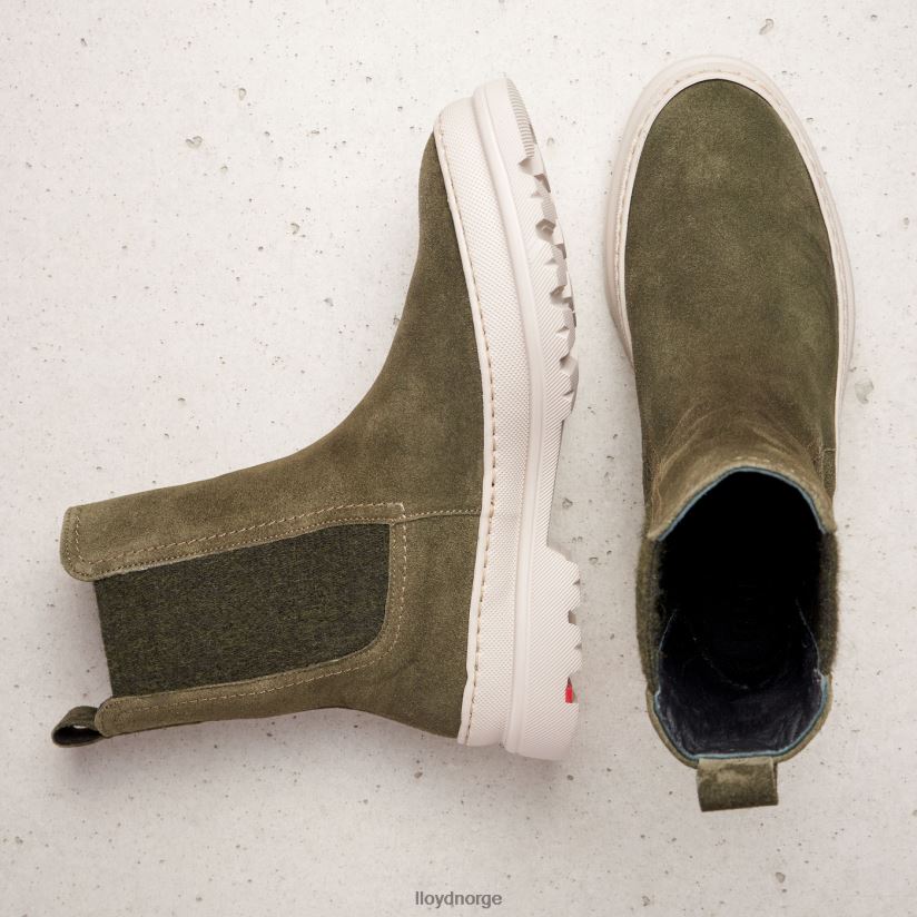 LLOYD ankelstøvletter i grovt skinn kvinner sko grønn 4X82ZP926