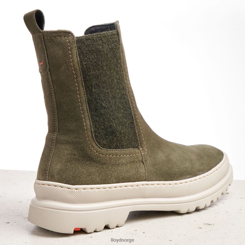 LLOYD ankelstøvletter i grovt skinn kvinner sko grønn 4X82ZP926