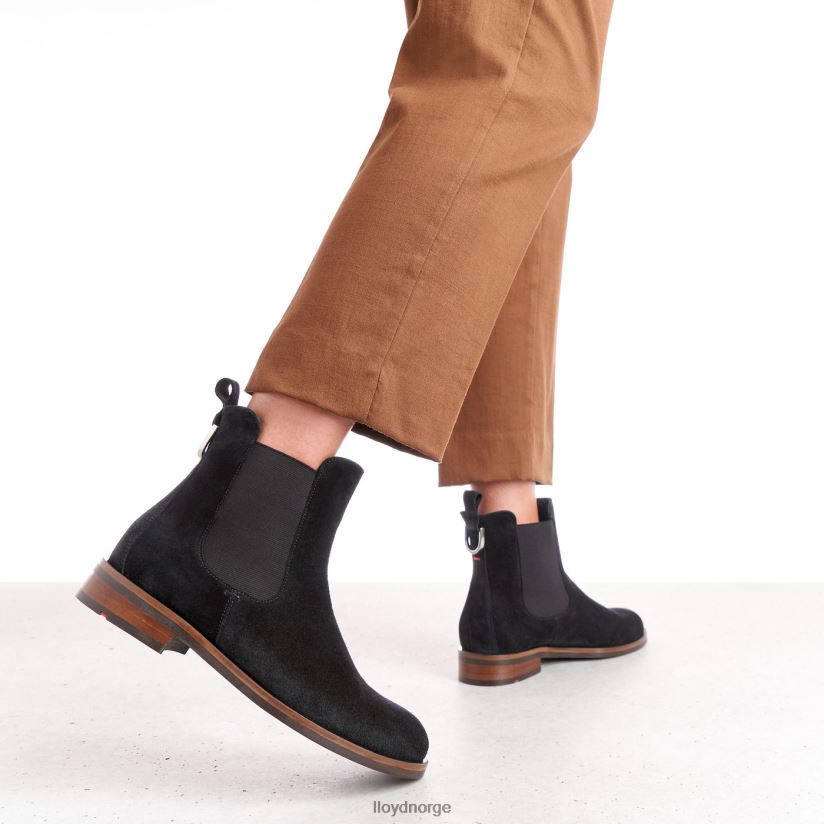 LLOYD ankelstøvletter i grovt skinn kvinner sko svart 4X82ZP975