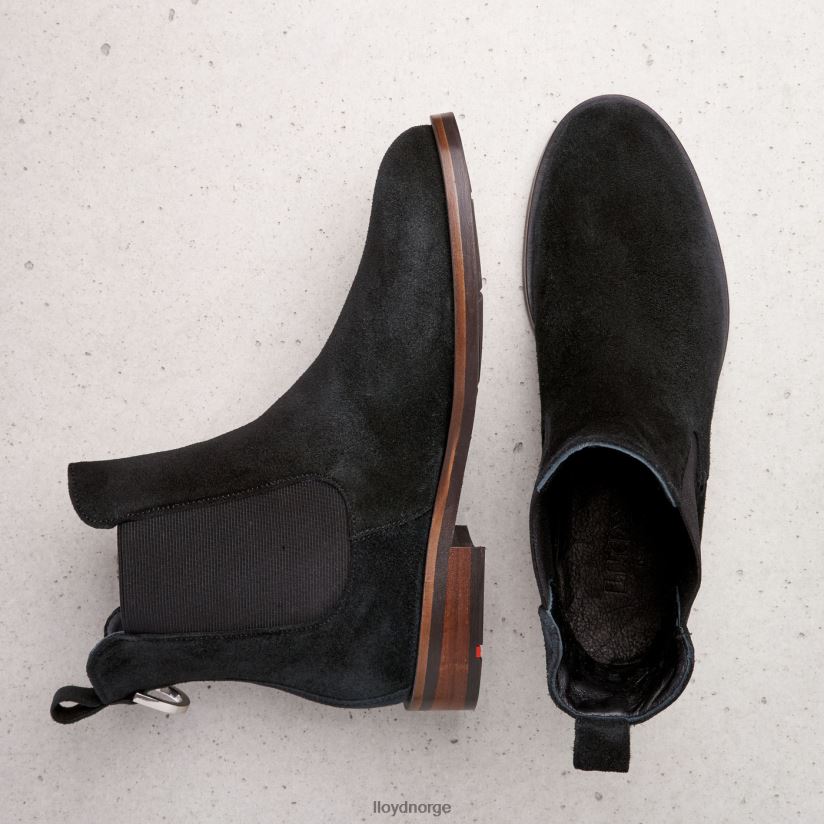 LLOYD ankelstøvletter i grovt skinn kvinner sko svart 4X82ZP975